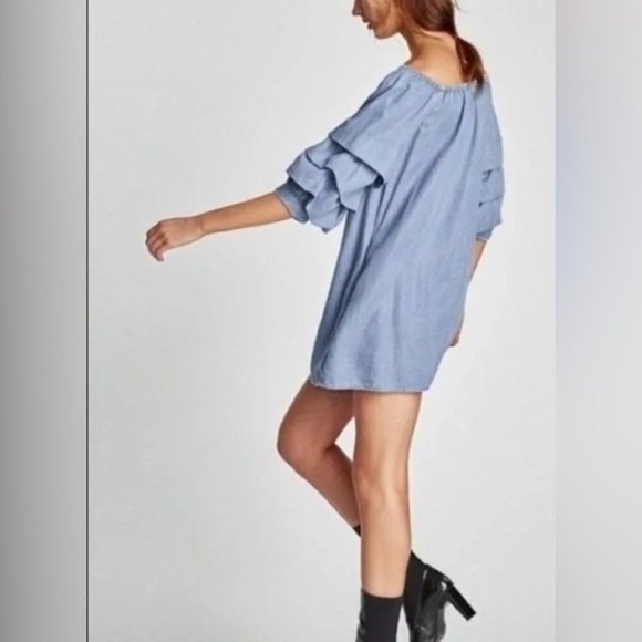 Zara Collection The Butterfly Dress Off-Shoulder Mini - Picture 2 of 12